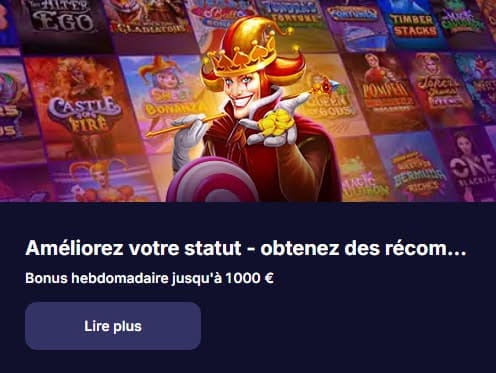 NV Casino bonus hebdomadaire