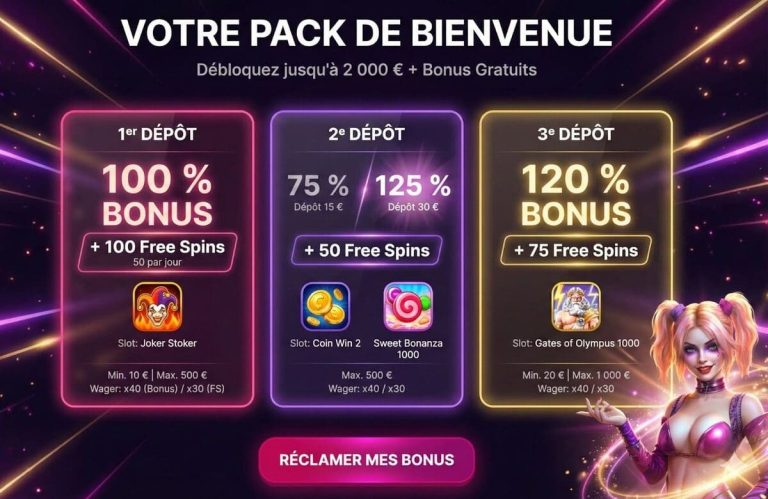 NV Casino pack bonus bienvenue