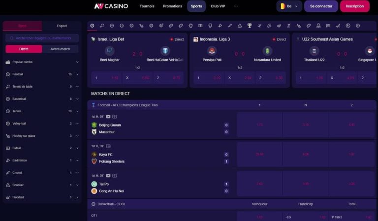 NV Casino paris sportifs